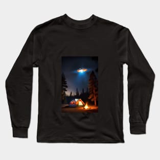 UFO over Camping Long Sleeve T-Shirt